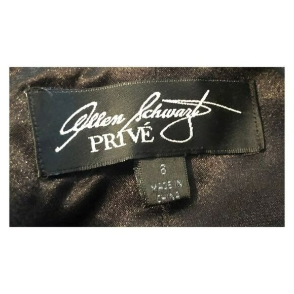 Allen Schwartz Prive One Shoulder Black Dress Size 6 - Picture 7 of 8